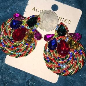 Multicolored Gemstone Lollipop 🍭 Earrings